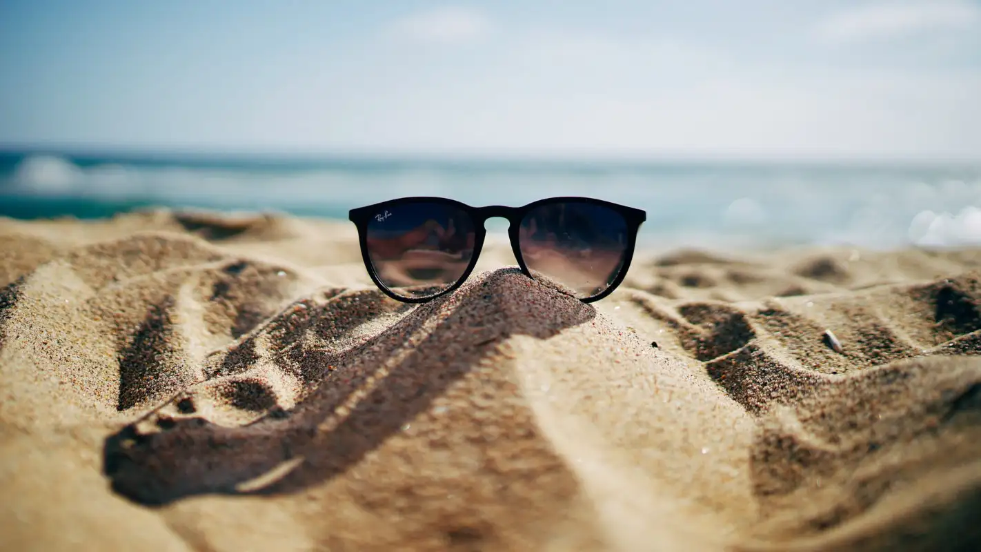 Sunglasses on the beach