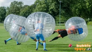 Playing Loccer incased in a prosomal bubble