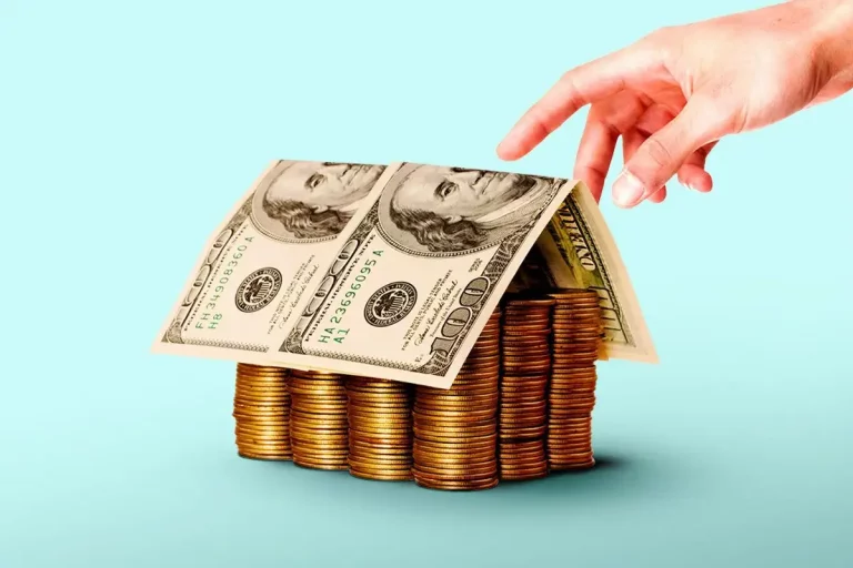 Modal house fashioned from currency